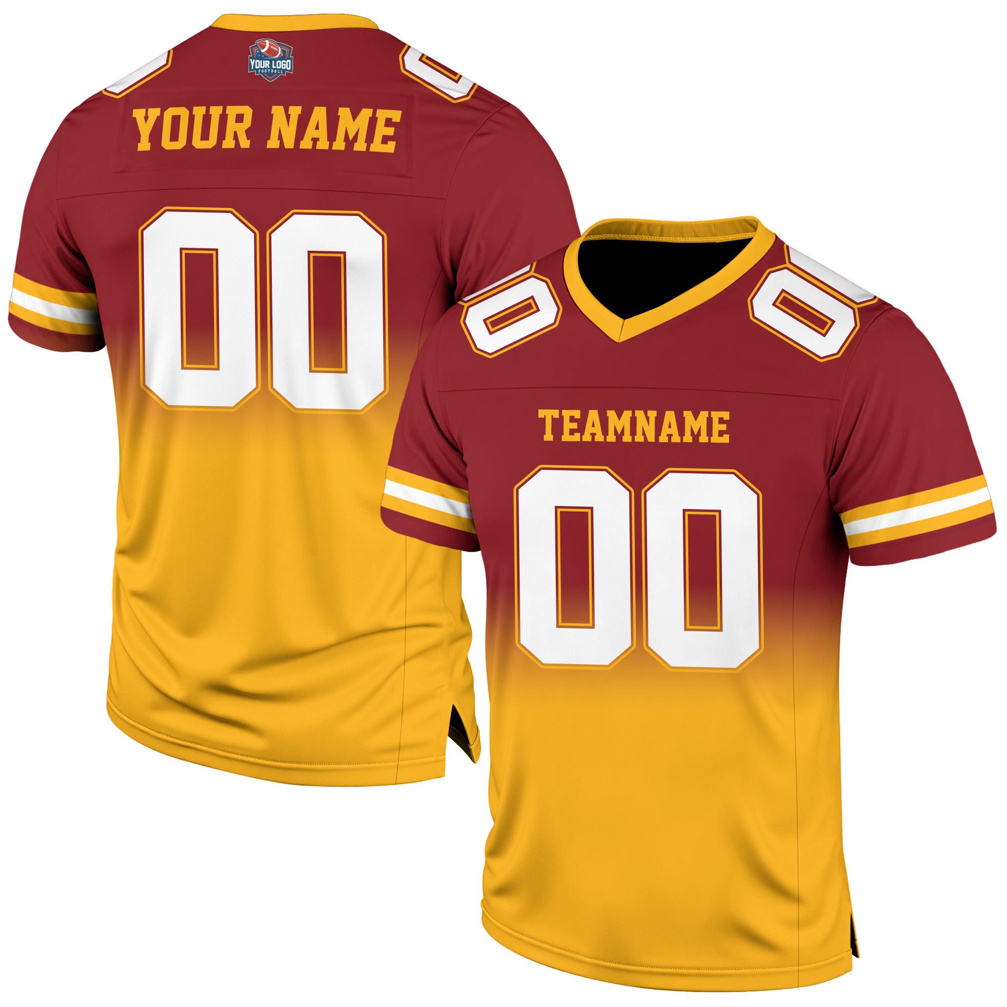 Discover Custom Name Number Gradient Football Jersey For Adult Kid, Game Day
