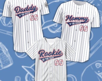 Personalized Rookie Baseball Jersey, Custom Name Number Rookie Of The Year Jersey, Family Matching Outfits, Mommy Daddy Of the Rookie
