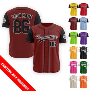 Custom Baseball Jersey for Men Women Youth Kid, Personalized Name Number Baseball Jersey, Game Day Outfit Baseball Lover Gift for Fans