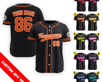 Custom Team Name And Number Baseball Jersey for Adult Kid, Custom Baseball Jersey Shirt, Baseball Jersey Uniform For Baseball Fan Lovers
