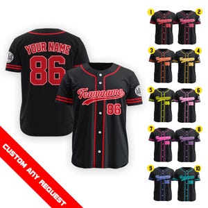 Personalized Baseball Jersey for Men Women Youth Kid, Custom Name Number Baseball Jersey, Game Day Outfit Baseball Lover Gift for Fans