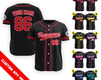Personalized Baseball Jersey for Men Women Youth Kid, Custom Name Number Baseball Jersey, Game Day Outfit Baseball Lover Gift for Fans
