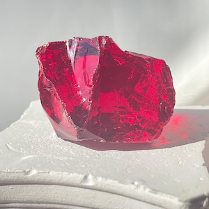 Scarlet Shift Andara Crystal Raw Stone Ruby Red Root Chakra Specimen Lightworker Meditation Decor Fire Ascension Gift, 89g D8