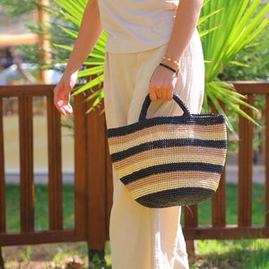 Handmade Crochet Bags, Mom Bag - Girl’s Purse , Boho Raffia & Wicker Styles |,Perfect Gift for Her