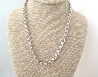 Rolo chain silver | Etsy