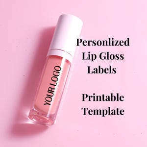 Lip Gloss Label Template Printable Labels - Etsy