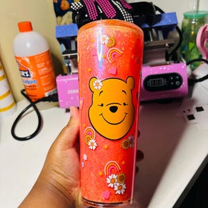 cute bear and friends snow globe tumbler