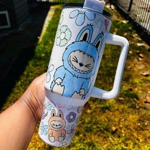 cute monster labubu 40oz tumbler