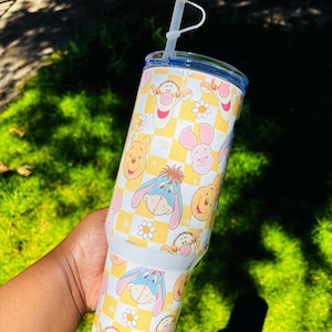 yellow honey bear and friends 40oz tumbler