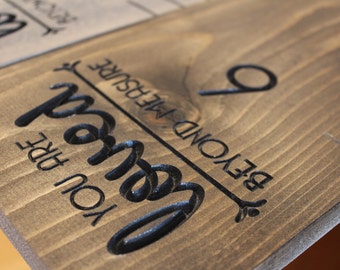 Growth Chart - Engraved Growth Chart - Ruler - Height Chart Ruler - Oversize Ruler - Growth Ruler - "Beyond Measure" Up to 6ft! - Carved 3D