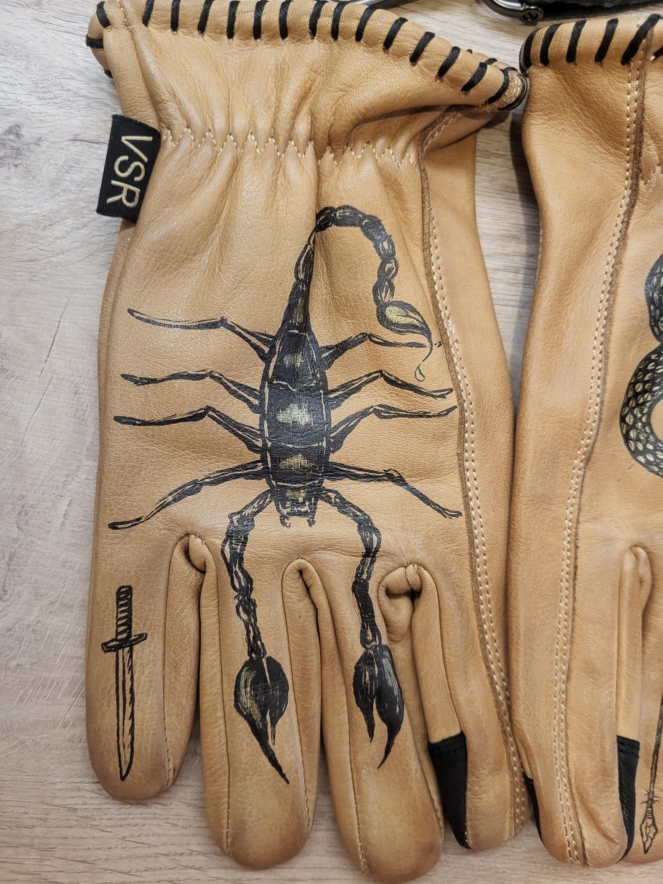 Custom Tattoo Gloves, Hand Drawn Illustrations, for Wild Souls & Rebels ...