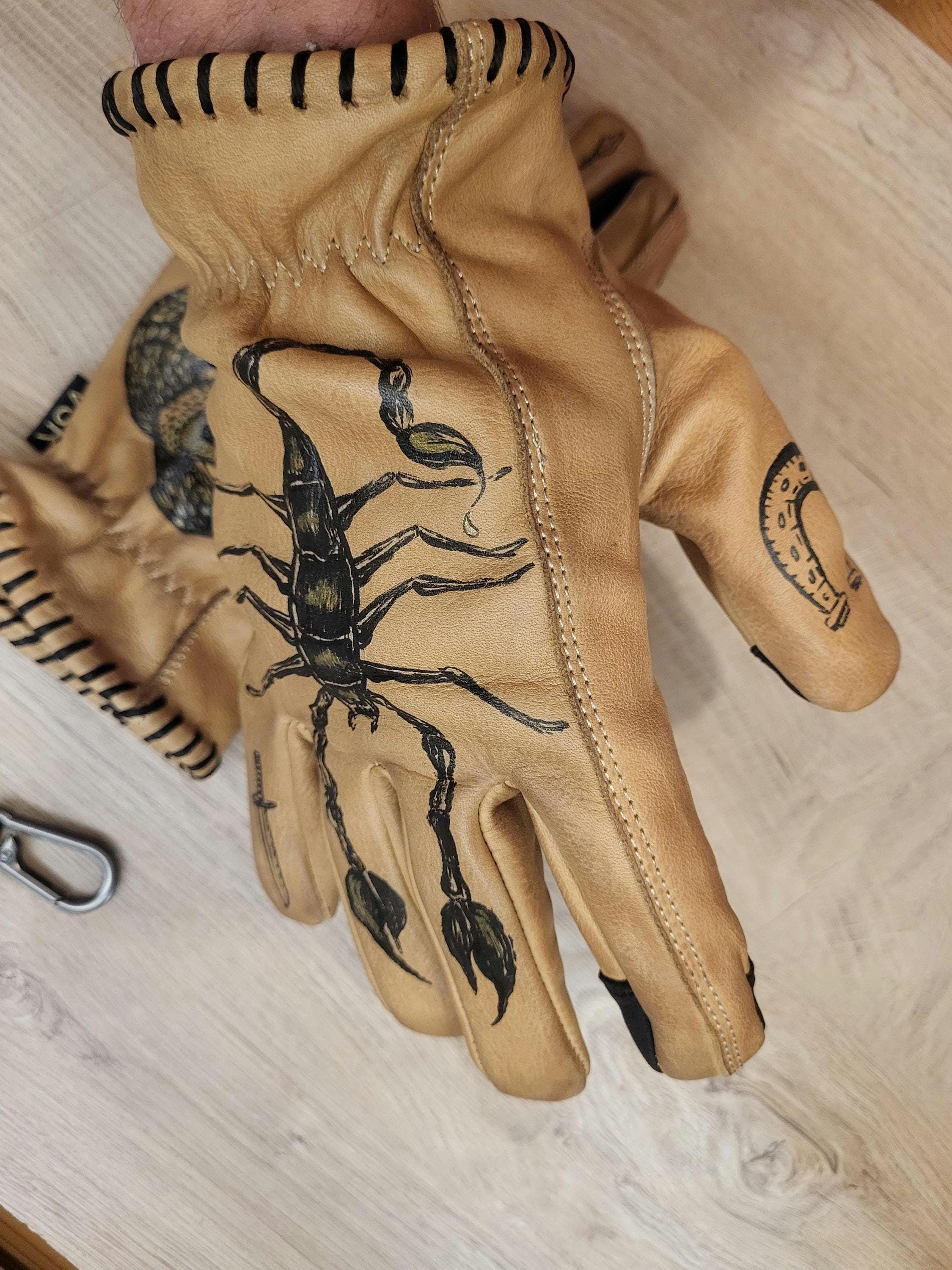 Custom Tattoo Gloves, Hand Drawn Illustrations, for Wild Souls & Rebels ...