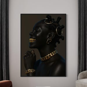 Urban Wall Art, Black Female Art, Black Art Prints, Black Woman Art, African American Art, Black Girl Art, Black Wall Art, Culture Art Print
