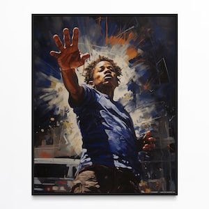 Black Art, Black Man Black Art, African American Art, Black Boy Poster, Black Male Artwork, Black Man Wall Art, Afrocentric Urban Wall Art