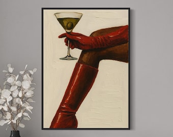 Black Woman Art, Black Art Prints, Urban Wall Art, Black Girl Wine Art, Black Cocktail Artwork, Black Girl Wall Art, Afrocentric Wall Art
