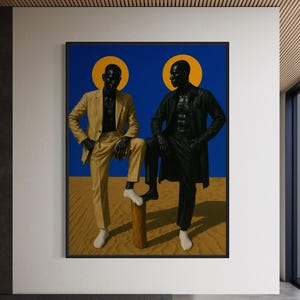 Schwarze Kunst, schwarzer Mann Wandkunst, schwarze Frau Kunst, schwarze männliche Wandkunst, schwarze Menschen Druck, urbane Wandkunst, afroamerikanische Kunst, schwarzer Mann Kunst