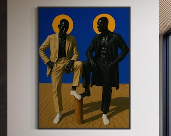 Black Art, Black Man Wall Art, Black Woman Art, Black Male Wall Art, Black People Print, Urban Wall Art, African American Art, Black Man Art