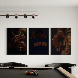 Set di 3 stampe artistiche di uomini neri, stampe artistiche nere, poster artistici urbani, poster di uomini neri, stampe su tela nere, arte nera in bar urbani, stampe murali di uomini neri
