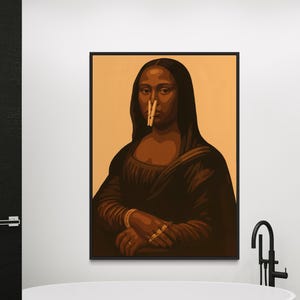 African American Art, Black Art, Woman Bathroom Art, Black Woman Wall Art, Black Girl Art, Black Girl Toilet Art, Urban Wall Art, Funny Art