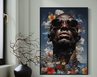 Urban Wall Art, Black Man Art, Black Art Prints, Black Male Wall Art, Afrocentric Wall Art, African American Art, Masculine Wall Art Prints