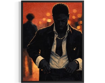 Impresiones de arte negro, arte de hombres negros, arte mural de hombres negros, arte mural de niños negros, arte mural urbano afrocéntrico, arte negro de lujo, arte afroamericano