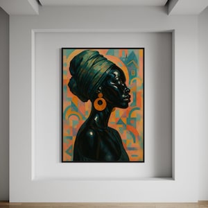 African Wall Art, Black Woman Art, Black Art, African Art, Black Art Prints, Black Woman Wall Art, Black Love Wall Art, African American Art