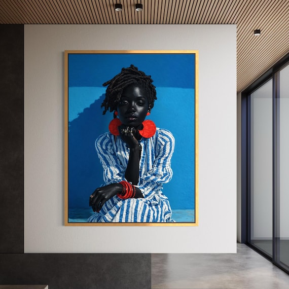 Black Girl Wall Art, Black Art Prints, Urban Wall Art, Black Woman Art, African American Art, Afro Fashion Artwork, Luxury Black Man Artwork
