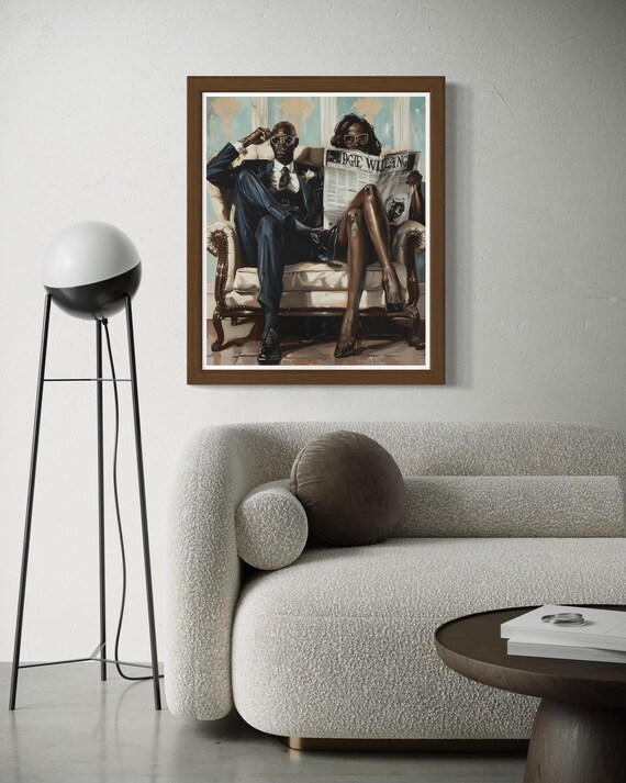 Black Man Art, Black Couples Art, Black Woman Wall Art, Black Art Prints, Black Love Artwork, Black Romance Art, Black Wall Art, Melanin Art