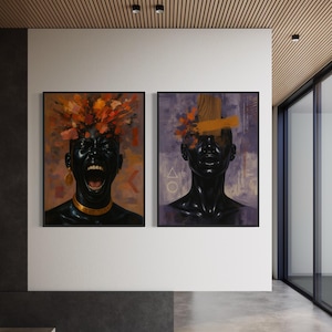 Black Man Art, Black Man Wall Art, Black Woman Art, Urban Wall Art, Black Art Print, African Man Art, Black Girl Wall Art, Black People Art