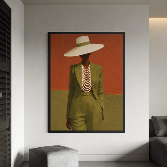 Black Girl Art, Urban Wall Art, Black Art Prints, Minimalist Black Woman Art, Abstract Black Art, African American Art, Afro Fashion Artwork