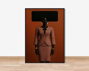 Black Woman Art, African American Art, Black Art Print, Black Wall Art, Black Digital Art, Black Woman Wall Art, Urban Afro Fashion Wall Art