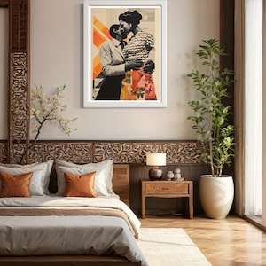 Vintage Black Art, Black Woman Art, Black Lesbian Poster, African American Art, Black Girl Wall Art, Black Fashion Poser, Afrocentric Decor image 3