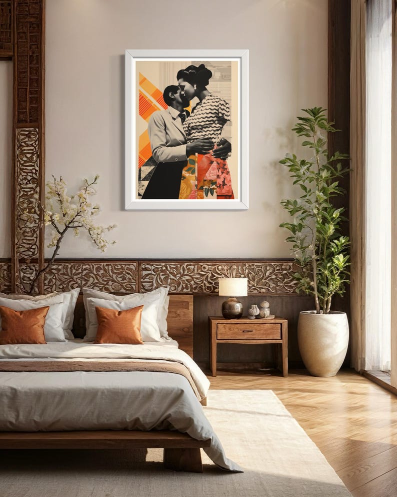 Vintage Black Art, Black Woman Art, Black Lesbian Poster, African American Art, Black Girl Wall Art, Black Fashion Poser, Afrocentric Decor image 3