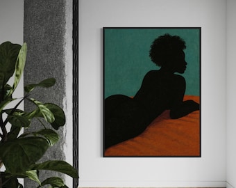 Black Art Prints, African Wall Art, Urban Wall Art, African American Art, Black Woman Wall Art, Black Girl Art, Black Female Art, Black Art