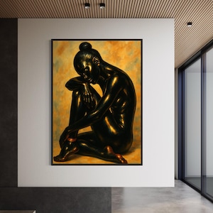 Black Woman Art, Black Woman Wall Art, Black Girl Art, African Wall Art, Printable Black Art, Black Girl Wall Art, African American Art