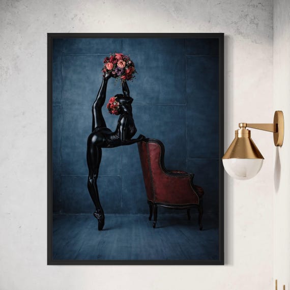 Black Women Wall Art, Afrocentric Wall Art, Black Woman Art, Black Art Prints, Black Owned African American Art, Black Girl Flower Head Art