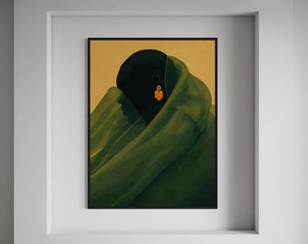 Black Art, Black Woman Art, African Wall Art, African American Art, Black Wall Art, Black Girl Wall Art, Urban Wall Art, Black Female Art