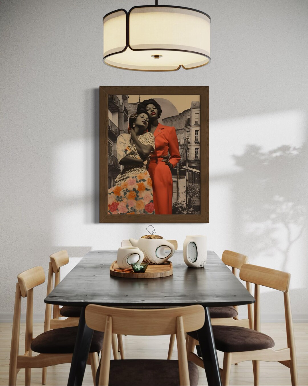 Black Art Print, African American Wall Art, Retro Vintage Two Black ...