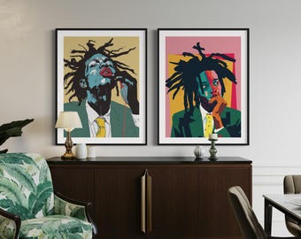 Lámina de arte negro, obra de arte de hombre negro, arte mural de niño negro, arte negro abstracto, arte afroamericano, arte mural urbano, obra de arte afro minimalista