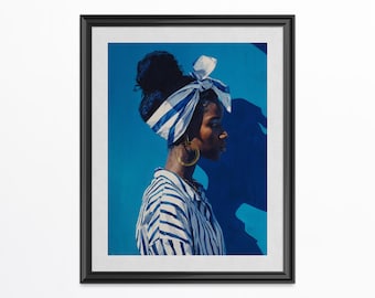 Retro Black Art Print, Black Girl Wall Art, Black Woman Art, Urban Wall Art, African American Art, Afrocentric Artwork, Black People Art