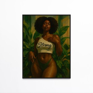 Arte mural urbano, arte mural de mujer negra, arte negro, arte mural de niña negra, arte afroamericano, impresión de mujer africana, retrato de niña negra