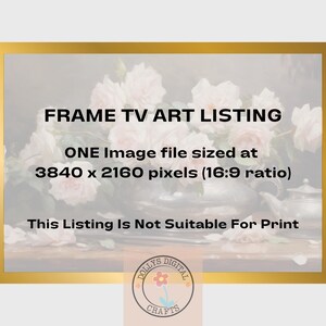 Elegant Rose Still Life TV Art - Silver Vase Floral Scene Digital ...