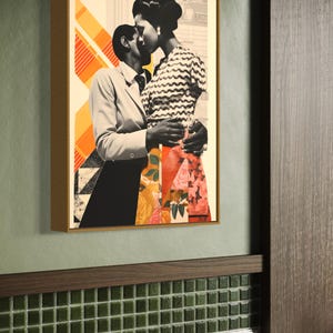 Vintage Black Art, Black Woman Art, Black Lesbian Poster, African American Art, Black Girl Wall Art, Black Fashion Poser, Afrocentric Decor image 6