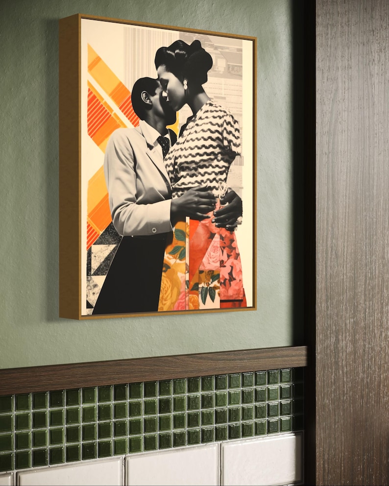 Vintage Black Art, Black Woman Art, Black Lesbian Poster, African American Art, Black Girl Wall Art, Black Fashion Poser, Afrocentric Decor image 6
