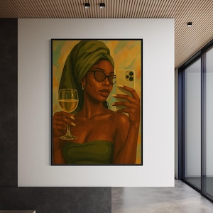 Black Art, Black Girl Art, Black Woman Wall Art, Black Bathroom Art, Black Woman Art, African American Art, Black Toilet Art, Urban Wall Art