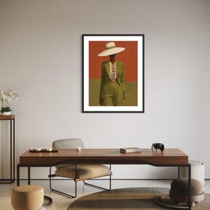 Black Girl Art, Urban Wall Art, Black Art Prints, Minimalist Black Woman Art, Abstract Black Art, African American Art, Afro Fashion Artwork image 4