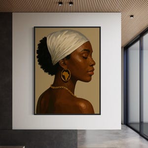 Black Woman Art, African Wall Art, Black Art Prints, Black Woman Wall Art, Black Girl Art, Urban Wall Art, Black Art, Black Women Portrait