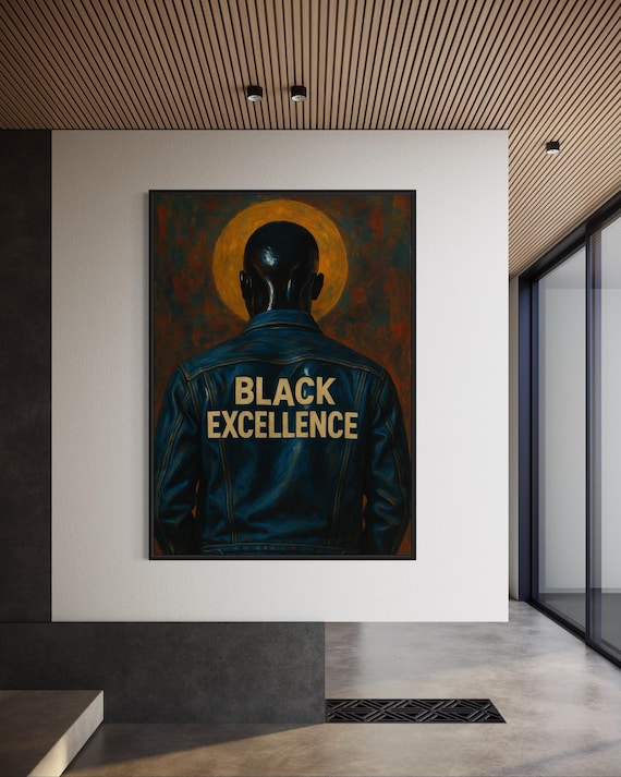 Black Wall Art, Black Man Art, Black Woman Art, Masculine Wall Art, Black Male Art, Dope Black Art, Urban Wall Art, African American Art