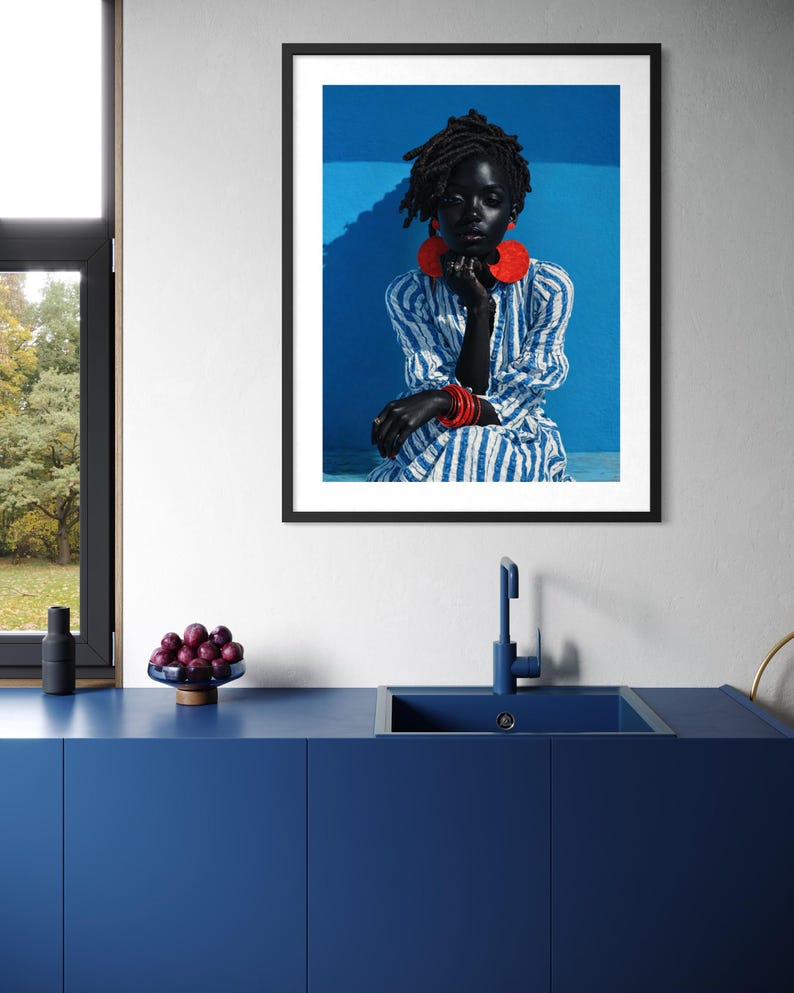 Black Girl Wall Art, Black Art Prints, Urban Wall Art, Black Woman Art, African American Art, Afro Fashion Artwork, Luxury Black Man Artwork image 4