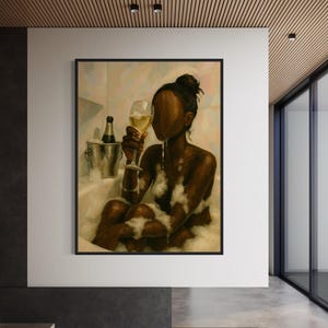 Black Art, Black Bathroom Art, Black Woman Wall Art, Black Girl Wall Art, Urban Wall Art, African American Art, Black Women Toilet Print